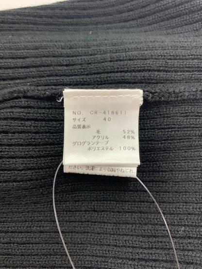 エムズグレイシー 418611 ニット 40 ブラック ロゴ 刺繍 タートル ITCTIN50QZIW