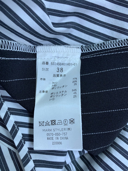 アンスリード W TRIANGLE TUCK SH/ダブルタックオーバーシャツ 522450401401-01 38 ブラック 24aw ITAWM0EBBCDI