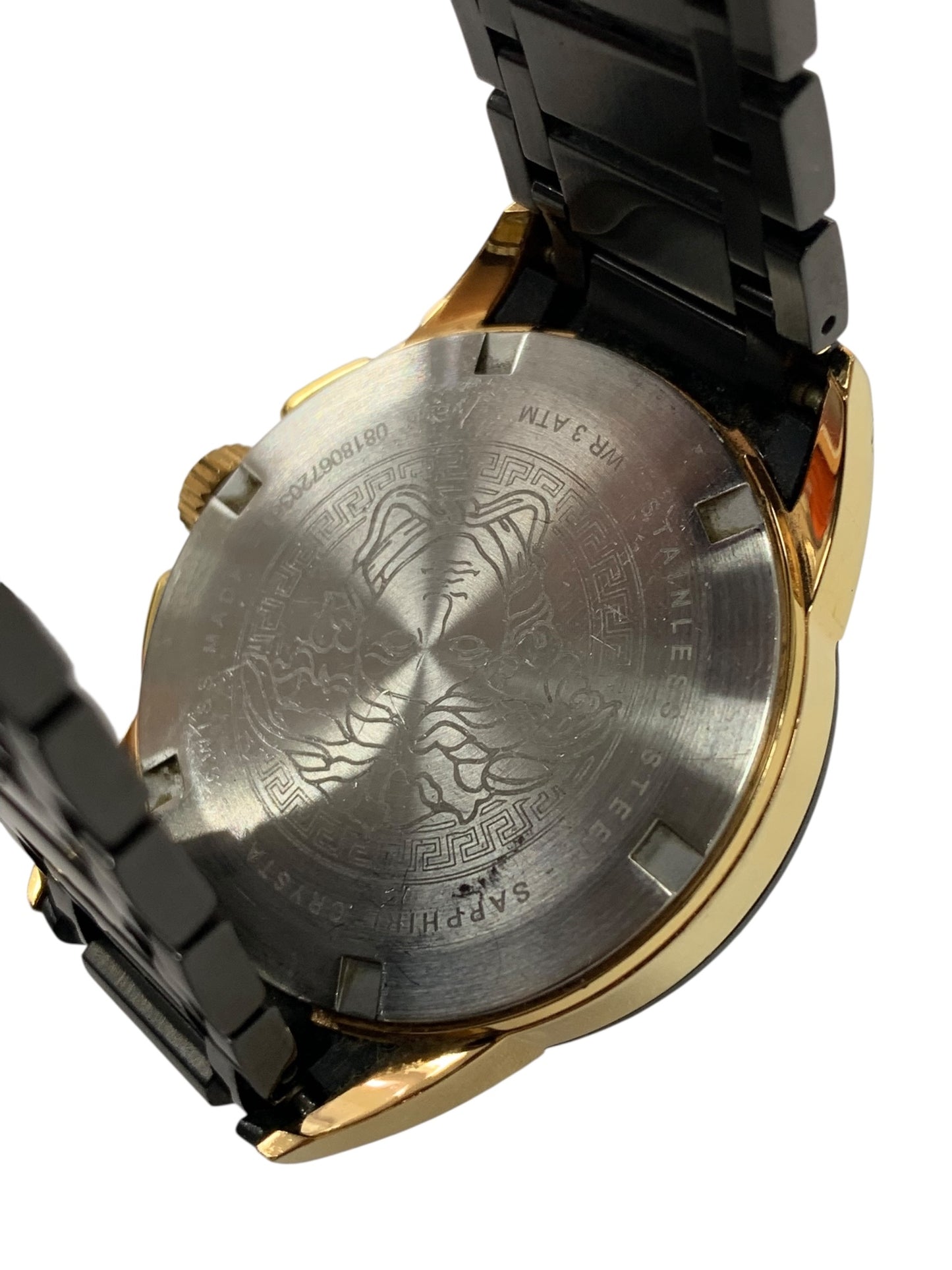 ヴェルサーチェ VEM8 腕時計 ブラック メデューサ クロノグラフ デイト ITD74F2J7KO0