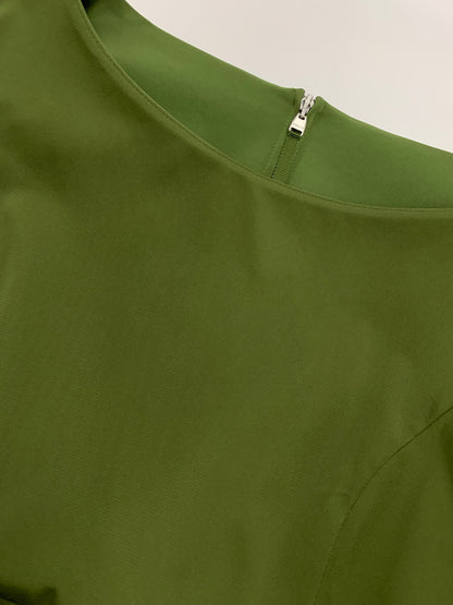 フォクシーニューヨーク スリムタックドレス 38327 ワンピース 40 グリーン ITL7A2OI2ONW