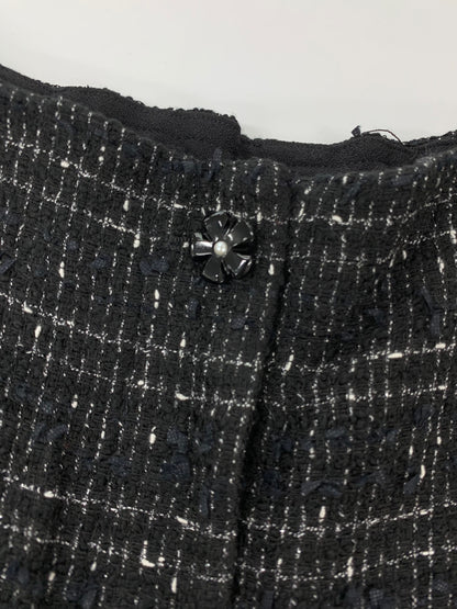 エムズグレイシー 316701 ワイドパンツ 40 ブラック ツイード パール IT9YREBV4GYK