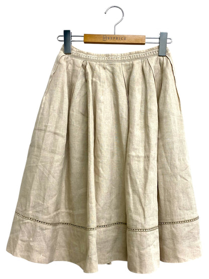 フォクシーブティック Linen Flare 35575 スカート 38 ベージュ 麻 ITBSPDKIPPRC