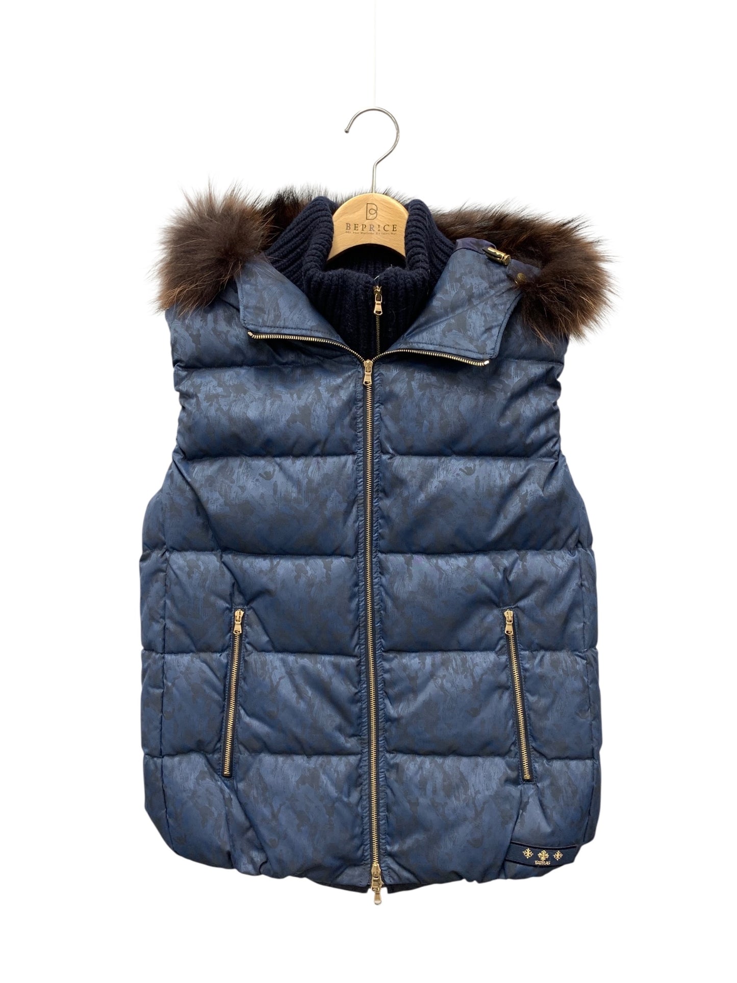 タトラス LTA16A4511 ダウンベスト 04 ネイビー ラクーンファー ITN9OOBXVK5O