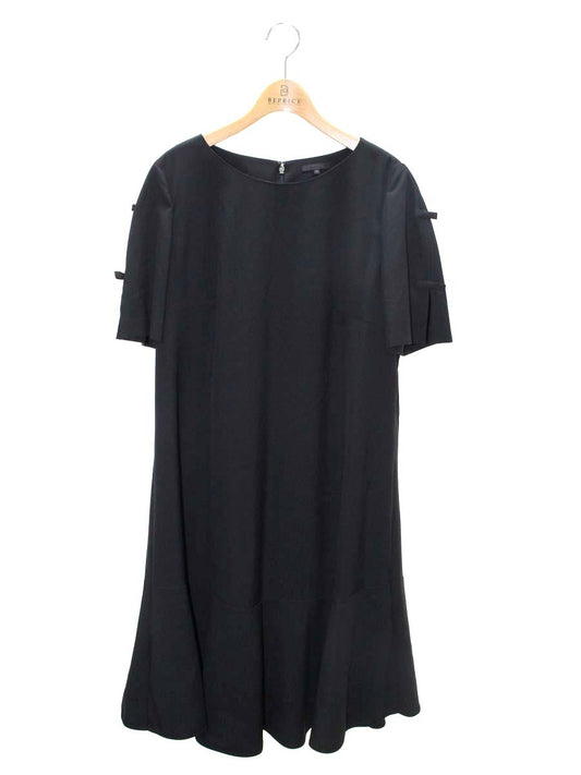 トゥービーシック W7J11-156-09 ワンピース 46 ブラック 袖リボン ITH8PVXSCTXU 【SALE】