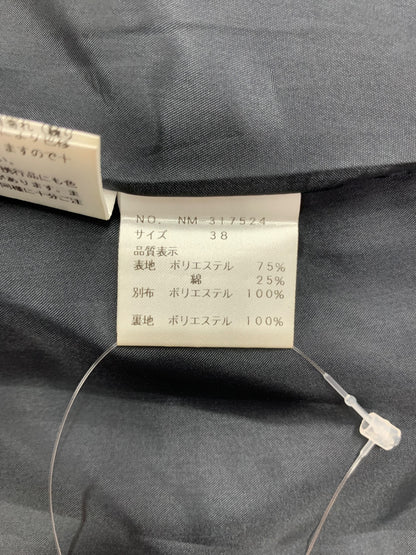 エムズグレイシー 317524 スカート 38 ブラック 千鳥柄ライン入りタックスカート ITH96Y1HGMTQ