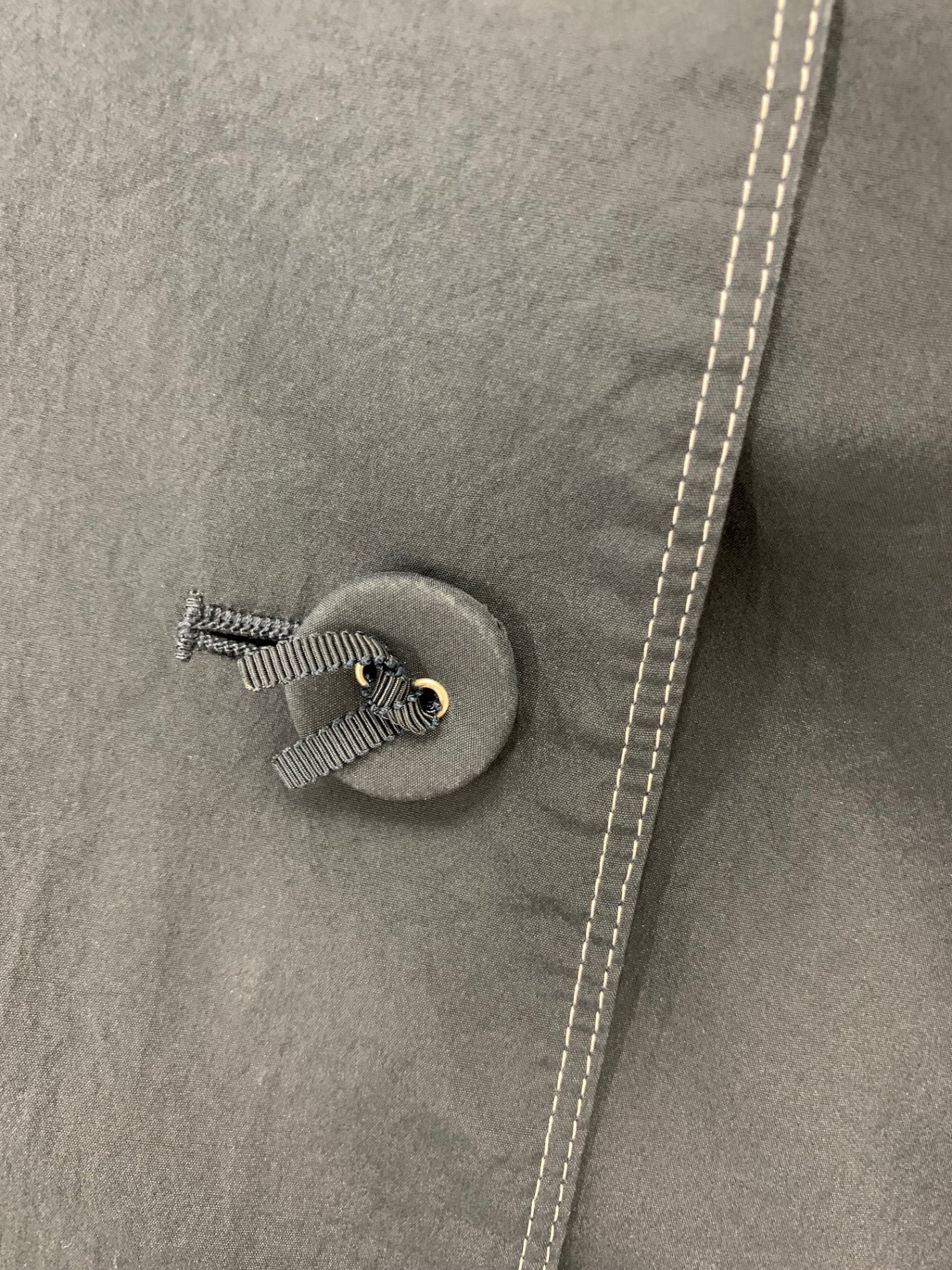 エムズグレイシー 819104 コート 40 ネイビー ステッチ フリル リボンベルト付き IT1JE41P73FS