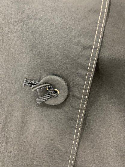 エムズグレイシー 819104 コート 40 ネイビー ステッチ フリル リボンベルト付き IT1JE41P73FS