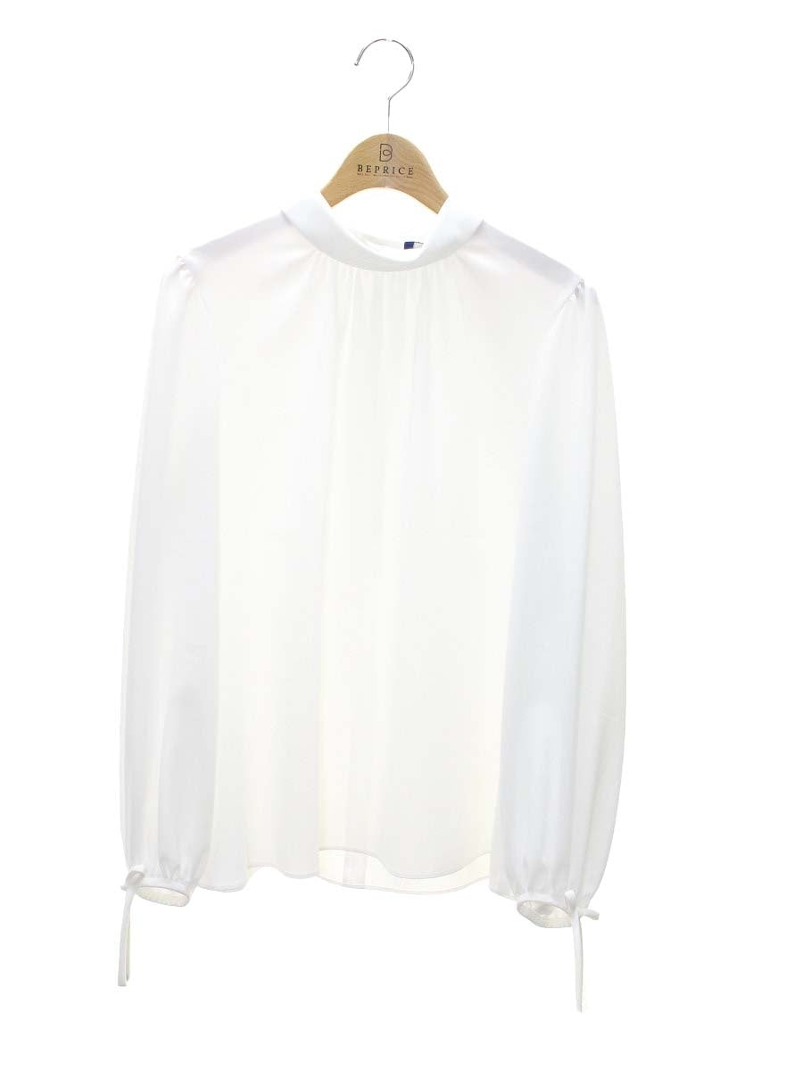 エムズグレイシー 110111 カットソー 40 ホワイト パフスリーブ リボン ITFWKTU8GW7Q