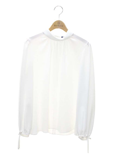 エムズグレイシー 110111 カットソー 40 ホワイト パフスリーブ リボン ITFWKTU8GW7Q