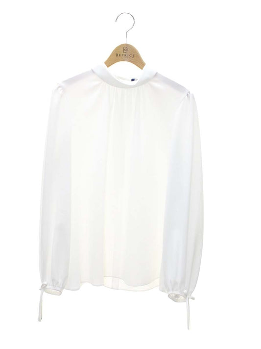 エムズグレイシー 110111 カットソー 40 ホワイト パフスリーブ リボン ITFWKTU8GW7Q