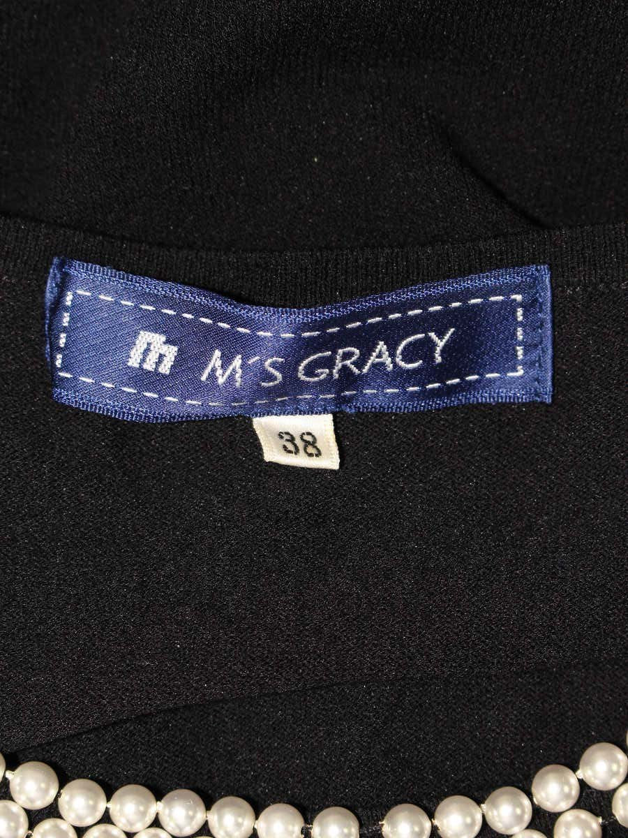 エムズグレイシー 528106 Tシャツ カットソー 38 ブラック パール ITFW1NI664GG