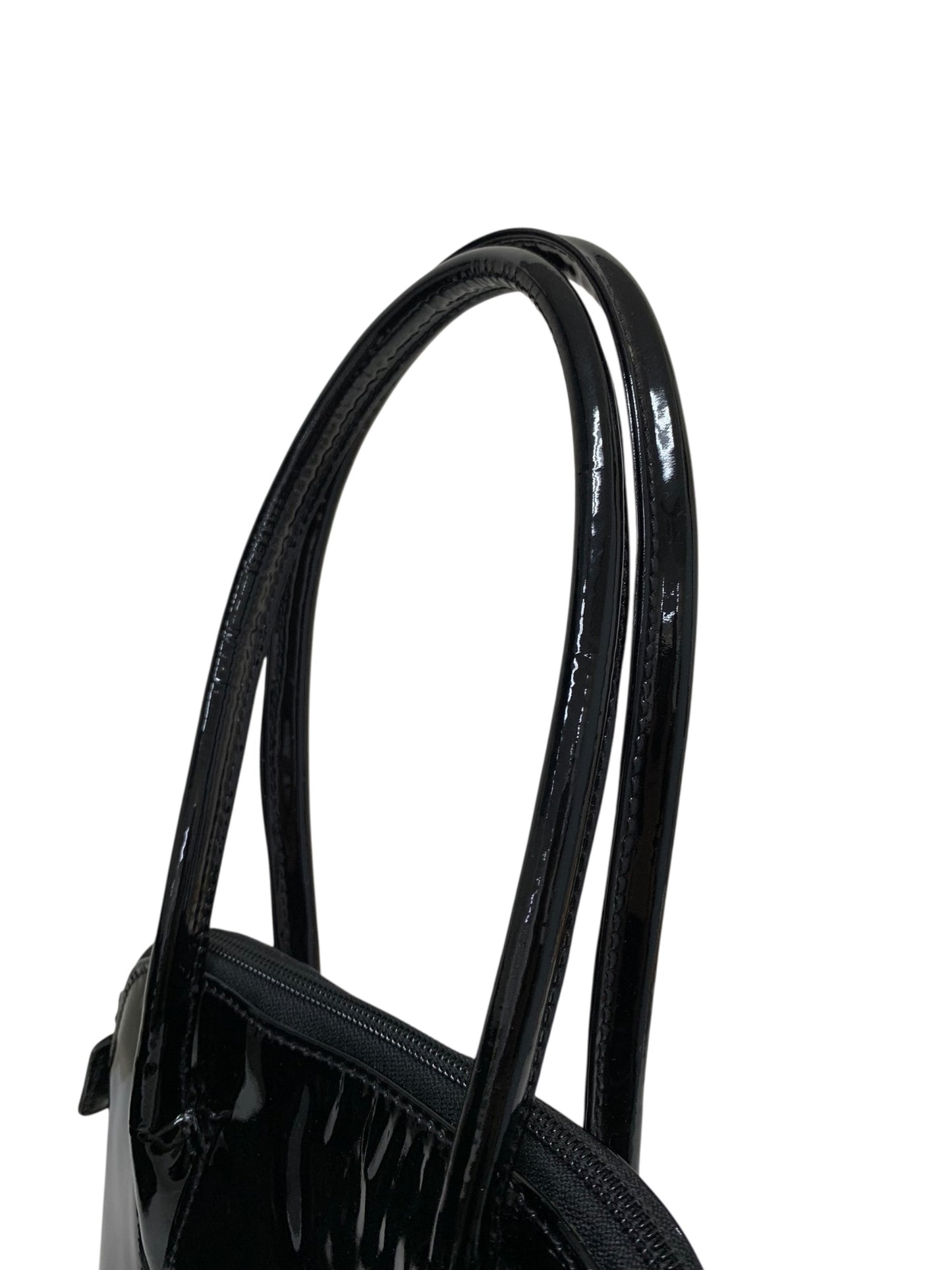 ロウナーロンドン ハンドバッグ ブラック エナメル ITYRXG3QDR1W