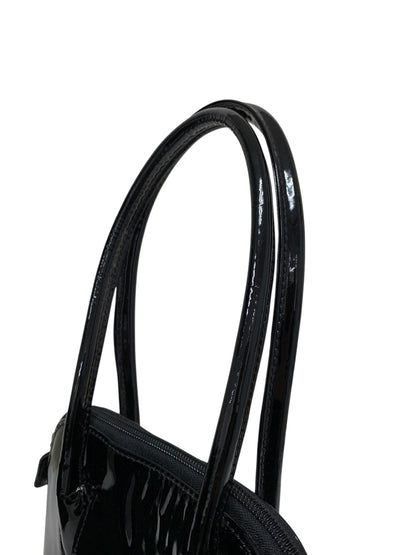 ロウナーロンドン ハンドバッグ ブラック エナメル ITYRXG3QDR1W