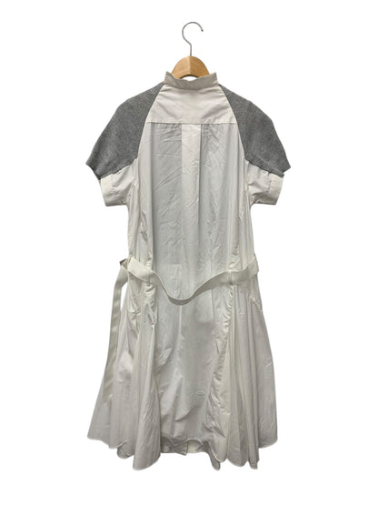 サカイ SCW-019 ワンピース 1 ホワイト フロントボタン ニット切り替え ITFBE1J1DTY0