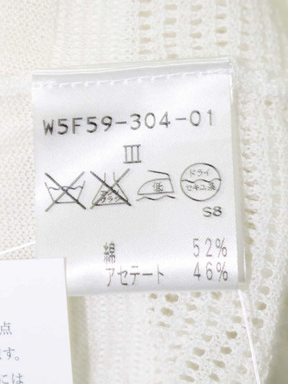 トゥービーシック W5F59-304-01 ロングカーディガン 3 アイボリー パールボタン ITKZWMO8B4TO