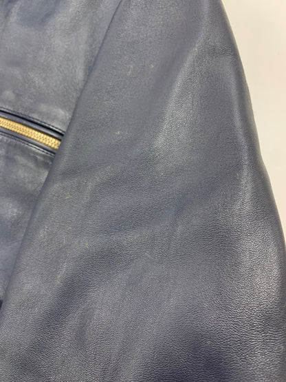 サンセットベイ CLYDE - NAVY ライダースジャケット 2 ネイビー シングル HORSE-HIDE IT6J9L87YTTQ