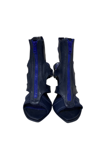 アレキサンダーマックイーン 287137 R2021 4029 サンダル 37 ネイビー レザー ジップ IT0YDVXB5UXM