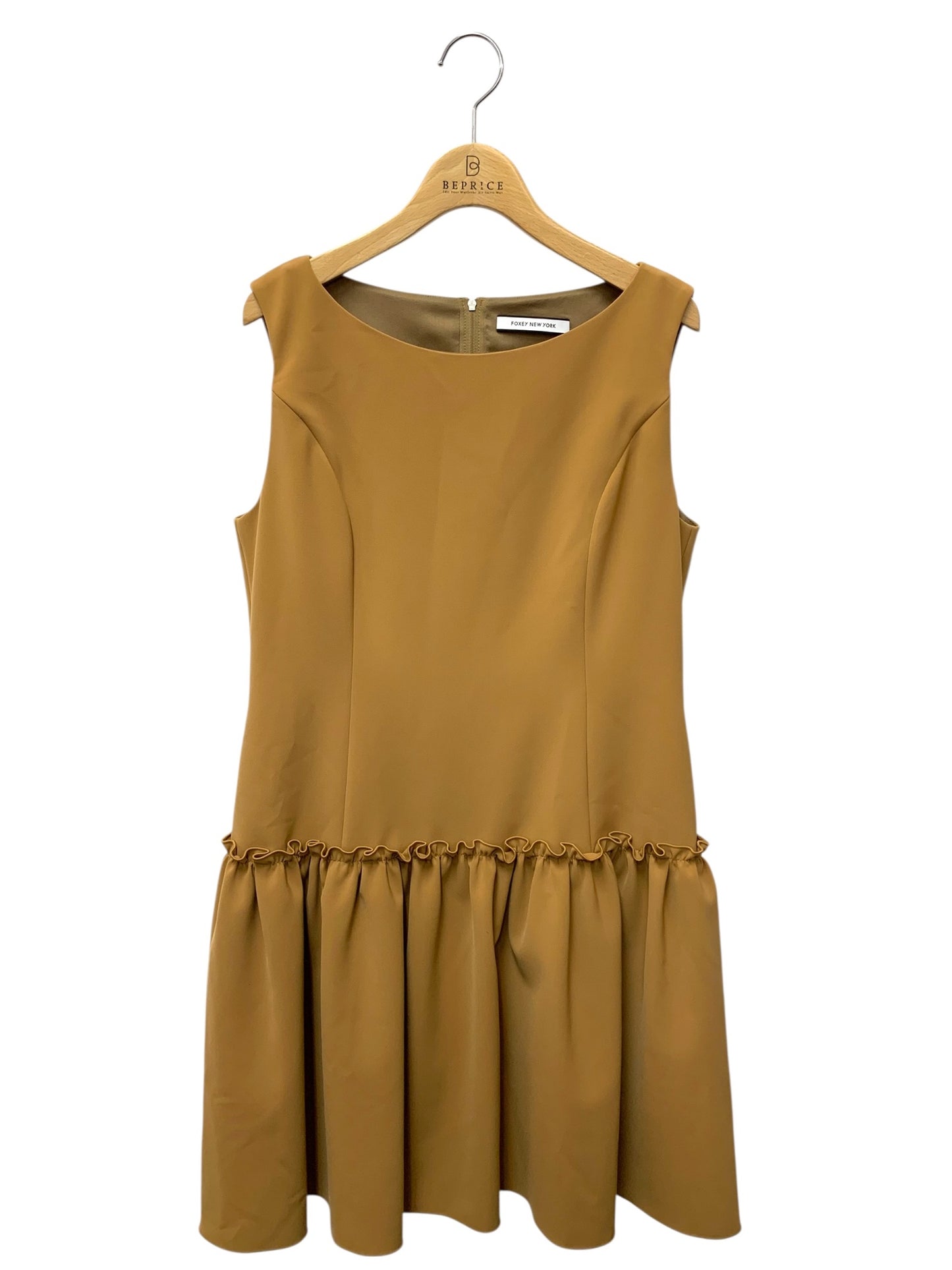 フォクシーニューヨーク Tuck＆Gather Dress 38985 ワンピース 40 ブラウン ITBKHULALBK4