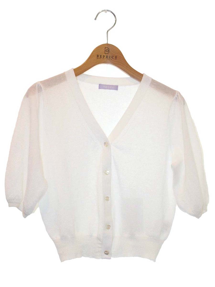 トッカラベンダー 【WEB限定】Seer Short-sleeved Cardigan カーディガン KRTUNM0501 F ホワイト IT0AUQDGVC5W
