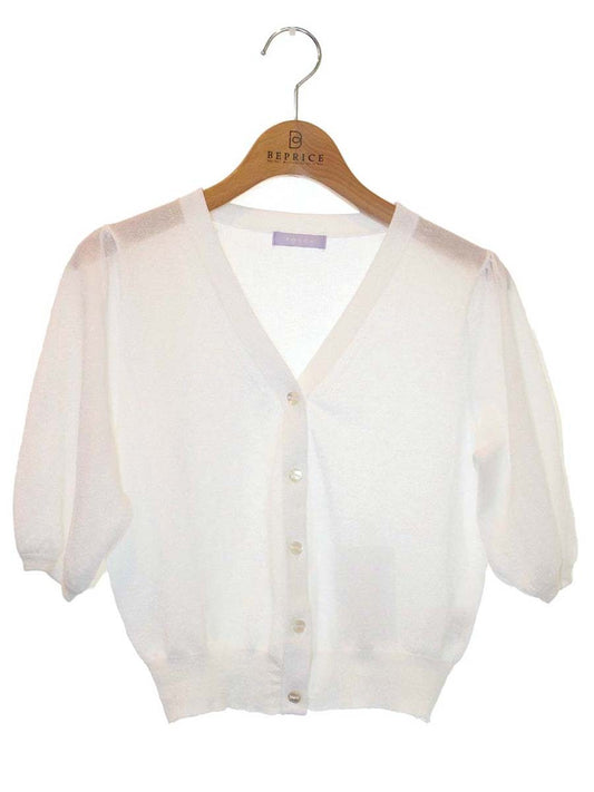 トッカラベンダー 【WEB限定】Seer Short-sleeved Cardigan カーディガン KRTUNM0501 F ホワイト IT0AUQDGVC5W