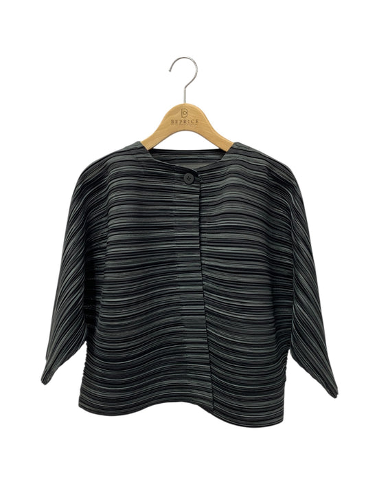 プリーツプリーズイッセイミヤケ PP11-J0472 ジャケット 3 ブラック ITGKJO34QSOO