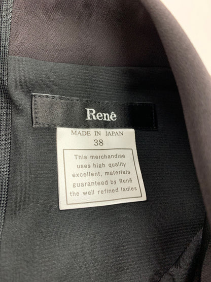 ルネ 5536130 ワンピース 38 ブラック ティアード ネックリボン ITLKEEBRAH0G