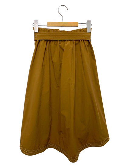 エムズグレイシー Long Tail Skirt 817349 スカート 36 ブラウン ステッチ ITXTMCUAIFVG