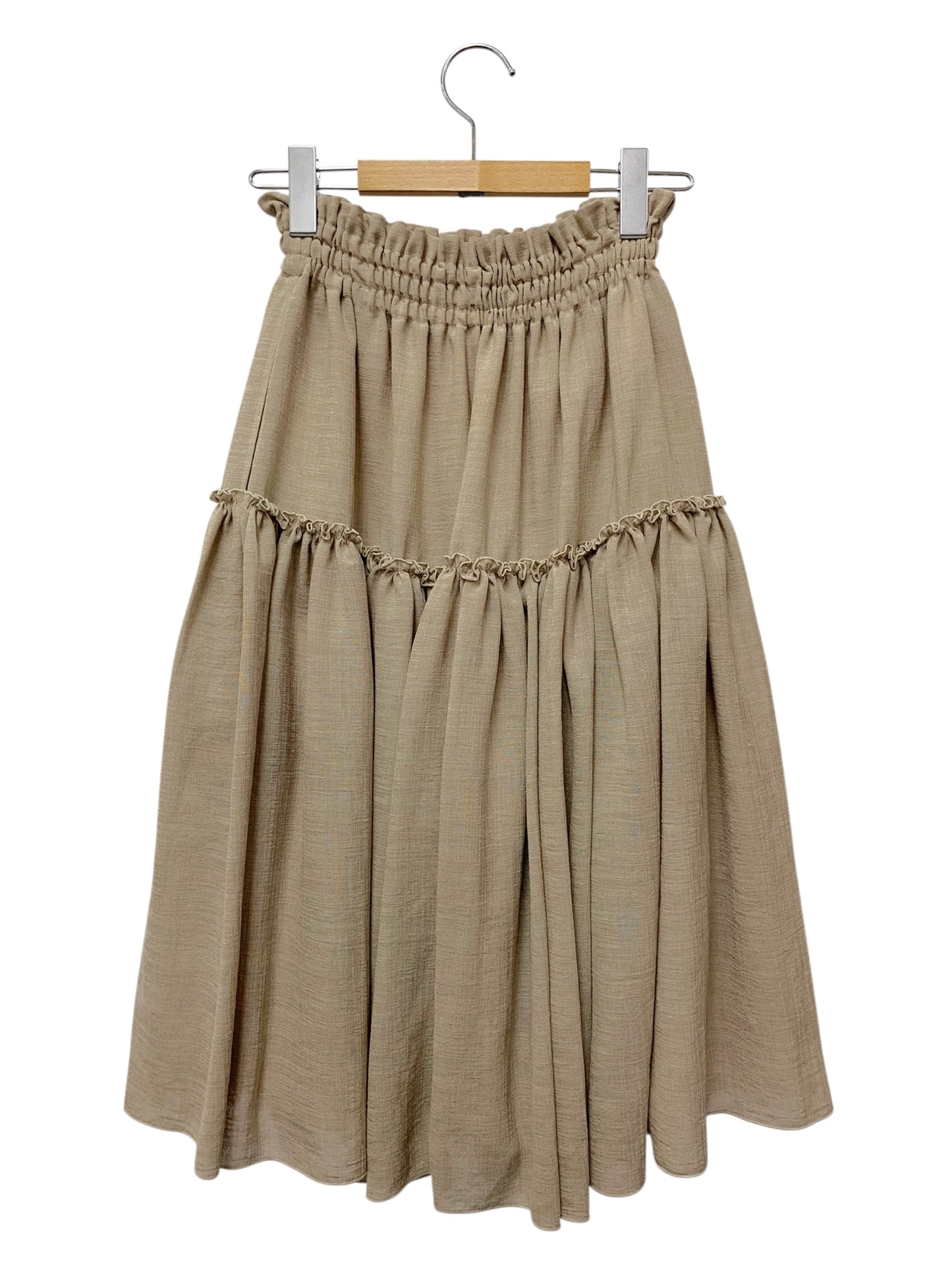 デイジーリン Raku-Raku Swing Skirt ラクラクスウィング 06721 スカート 42 ベージュ ウエストギャザー ITQIFS1B1JPC