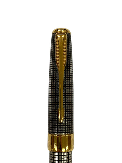 パーカー 万年筆 ソネット プルミエ スターリングシルバーシズレ シルバー B 18K ITYJB4KT1J2O
