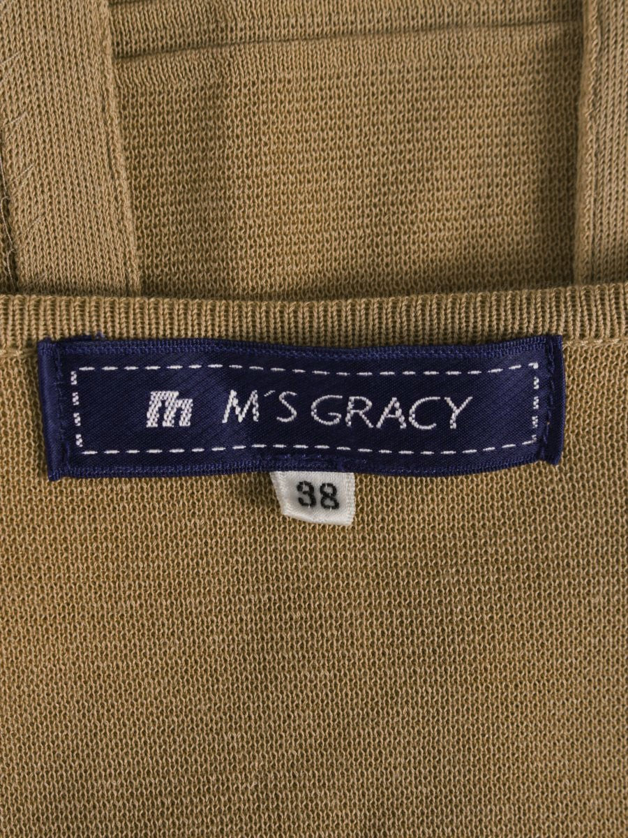 エムズグレイシー 428505 ボレロ 38 ブラウン カーディガン 袖リボン ITT885CZJAGK