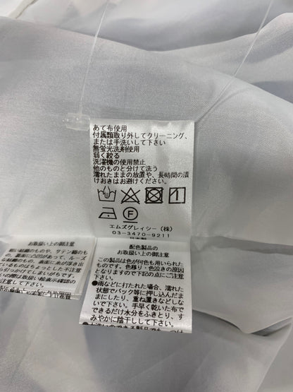 エムズグレイシー 帽子柄シフォン 411321 ワンピース 38 ホワイト ハットモチーフ ITL59AEL66TW