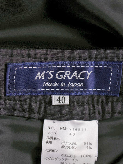 エムズグレイシー スウェードタッチキュロット 216511 パンツ 40 ブラック ハーフ スエード ITS121U7FZ9S