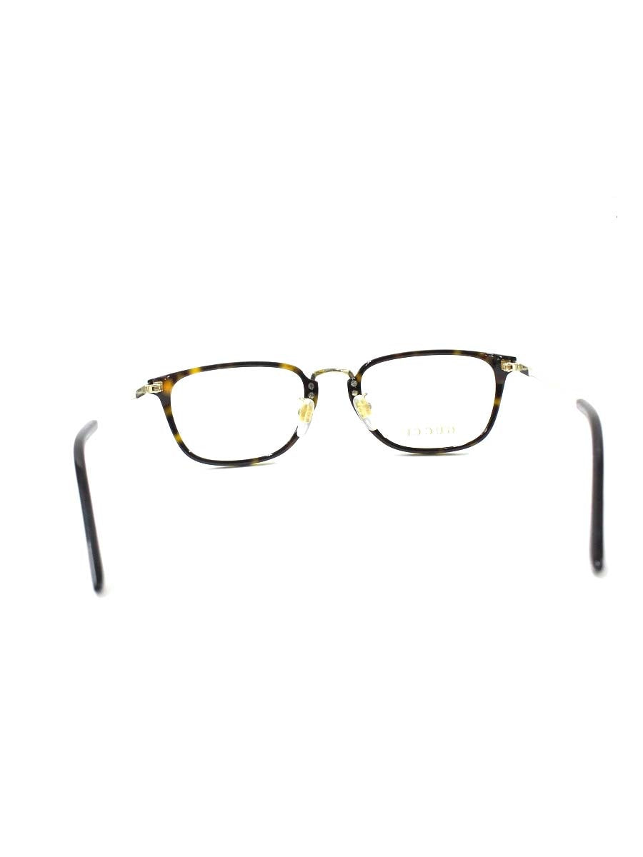 グッチ GG0324OJ メガネ ブラウン/ゴールド/ブラック コンビフレーム スクエア べっ甲柄 ITO9TCE57BIG
