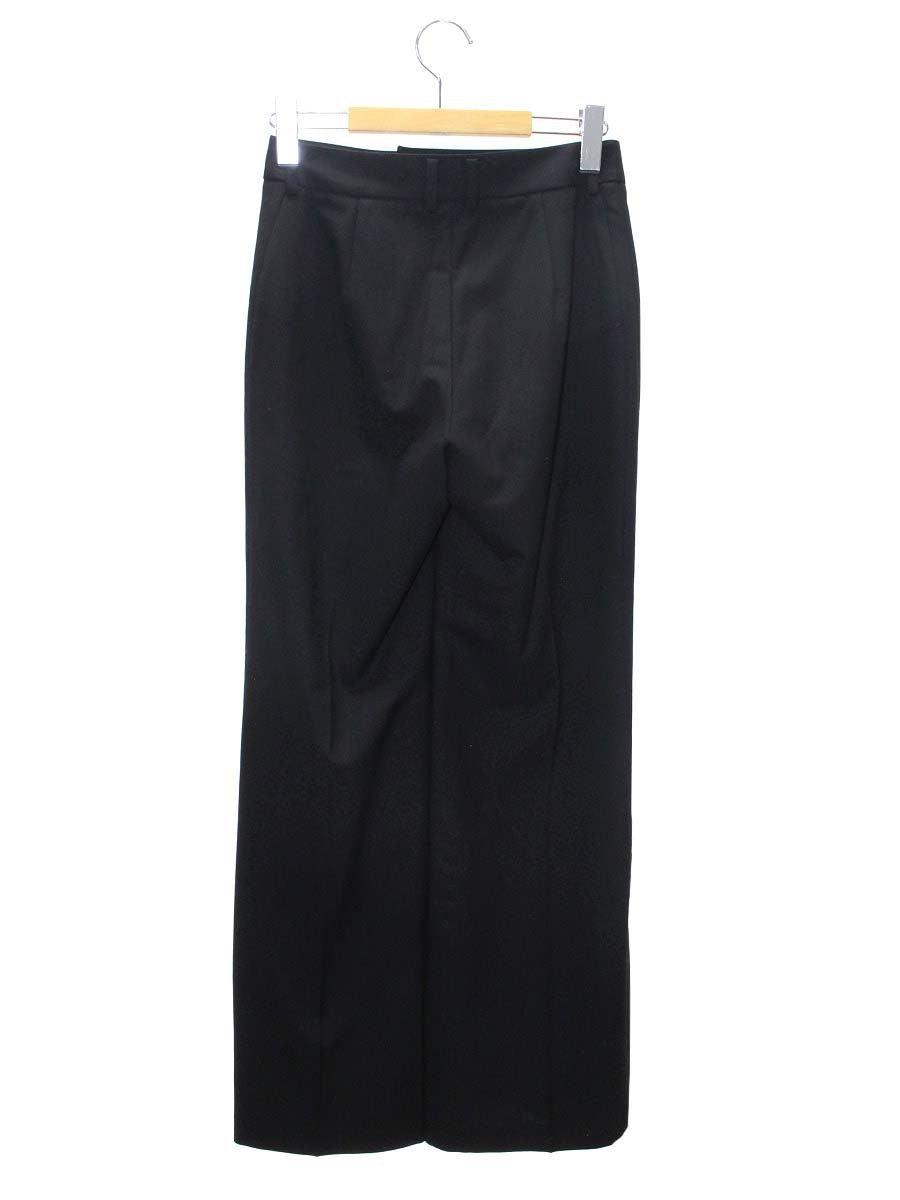 アディアム 37874 パンツ 0 ブラック タック ワイド パール スリット ITC5MESUCVJW