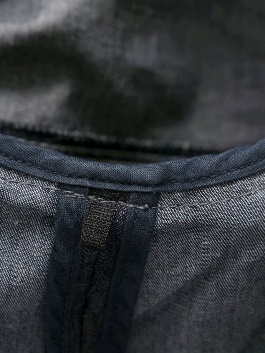 エムズグレイシー パールボタンデニム 211329 ワンピース 40 ネイビー フロントボタン ITVPN78F8VHW