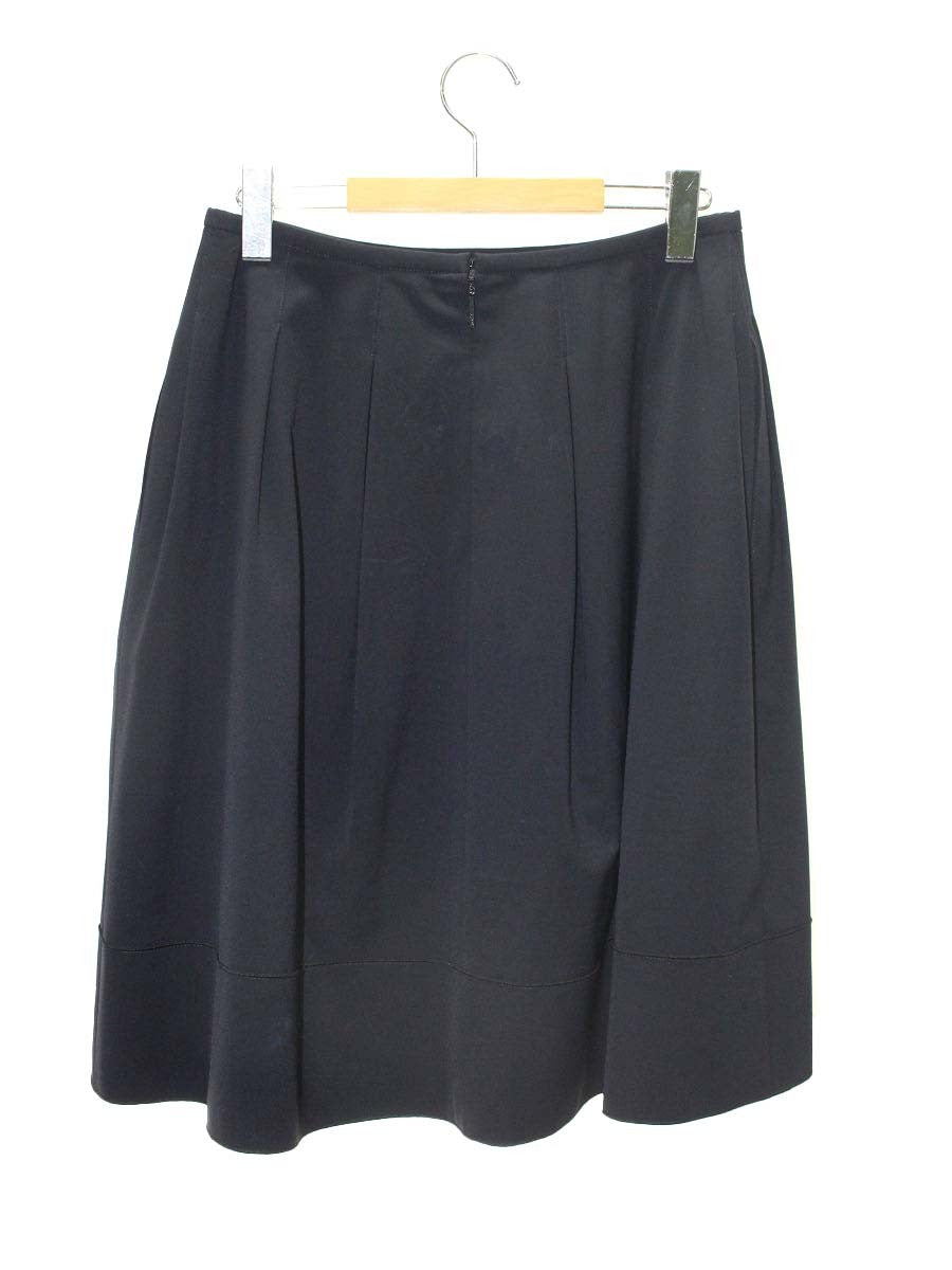 ルネ basic 5534100 スカート 38 ネイビー タックフレア ITKXT5IB0C9S