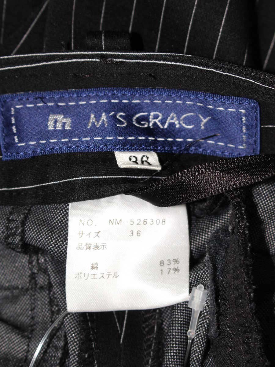 エムズグレイシー 526308 パンツ 36 ブラック ストレッチ ITE011L1USUC