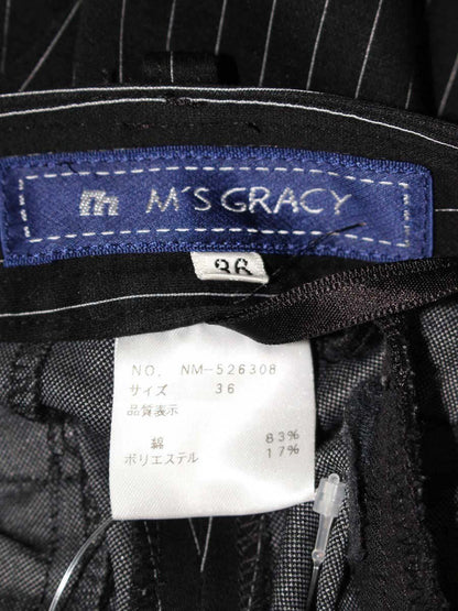エムズグレイシー 526308 パンツ 36 ブラック ストレッチ ITE011L1USUC