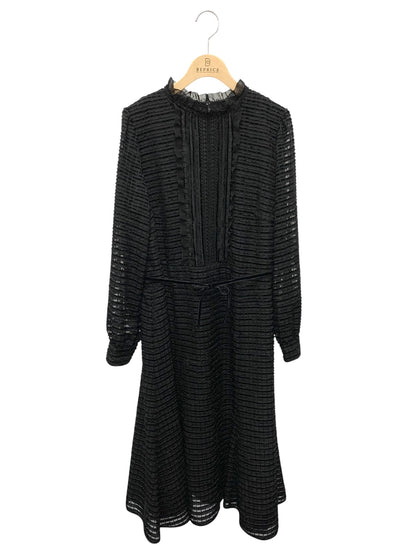 トゥービーシック W7J03-833-09 ワンピース 46 ブラック バックジップ フリル IT60CS4A0UXS