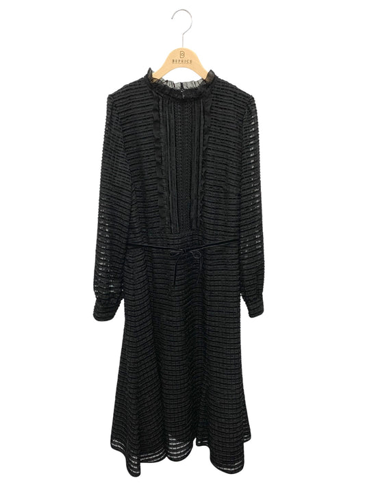 トゥービーシック W7J03-833-09 ワンピース 46 ブラック バックジップ フリル IT60CS4A0UXS