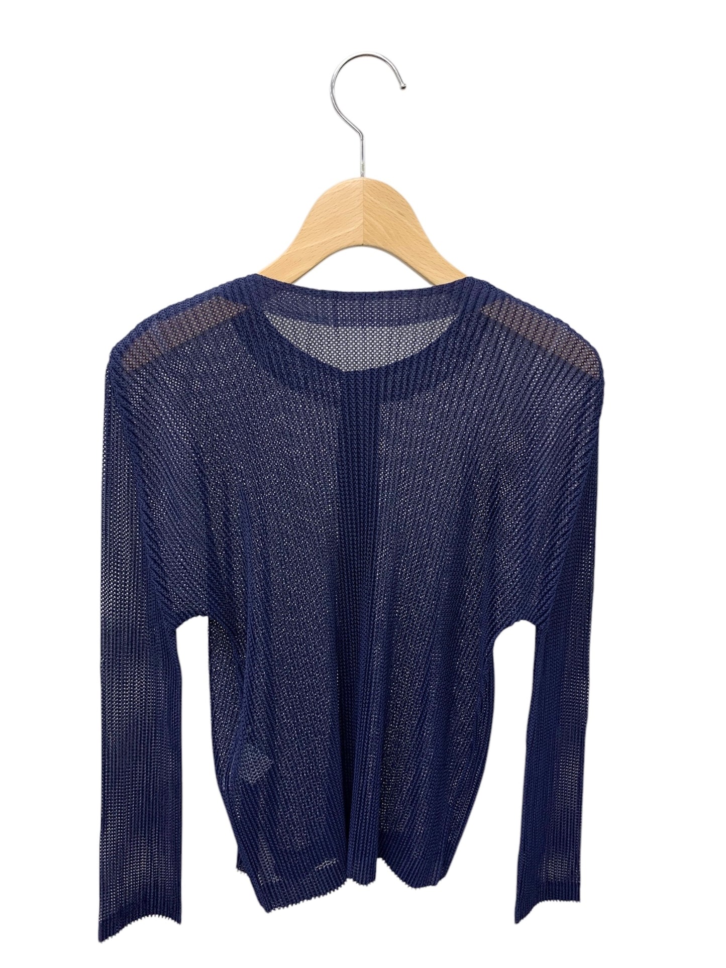 プリーツプリーズイッセイミヤケ PP43FO363 カーディガン 3 ネイビー 24AW IT30N5LV2FEY