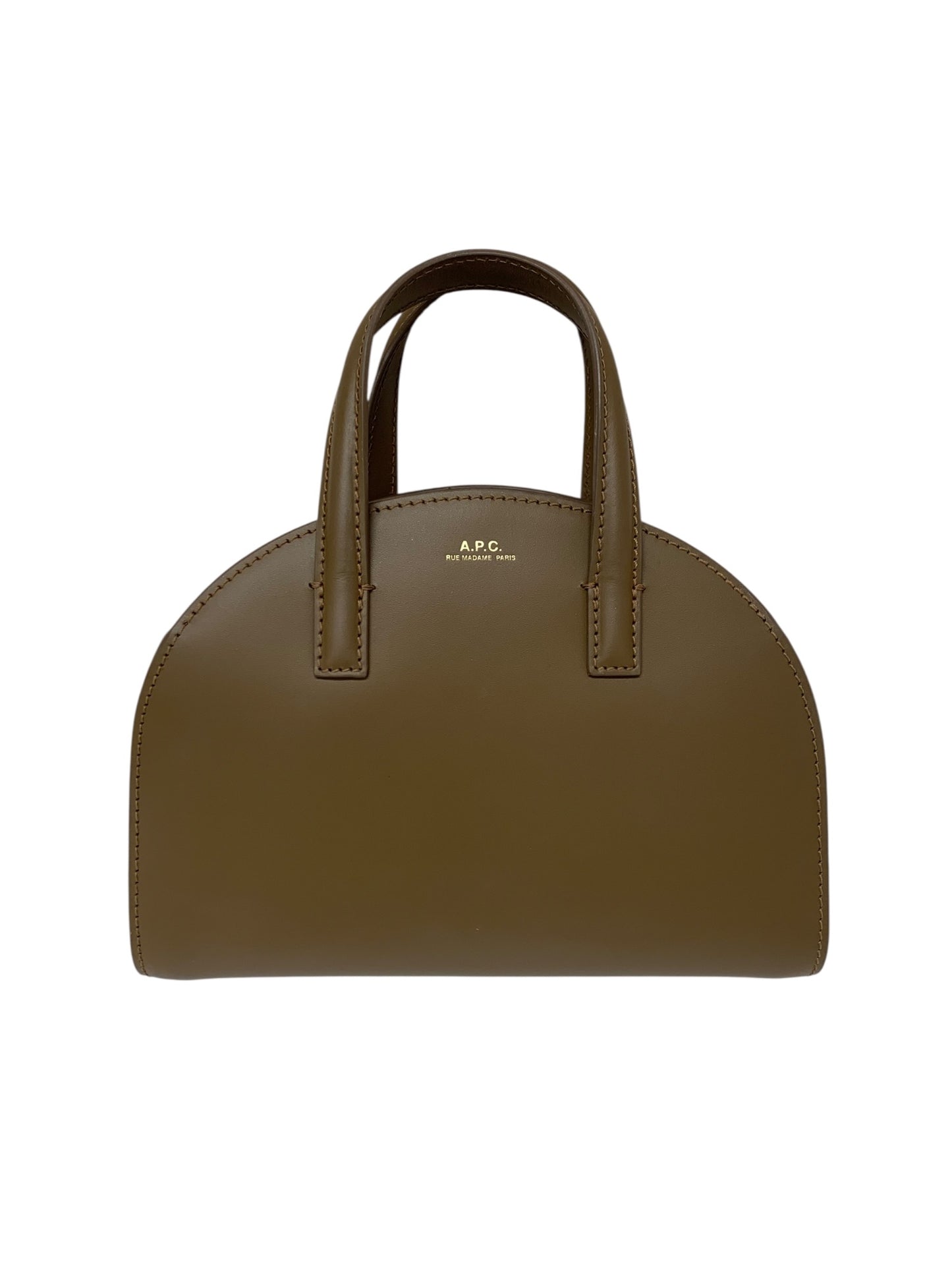 アーペーセー Demi-Lune スモールトートバッグ ブラウン レザー 2way ITV8SCXK916G