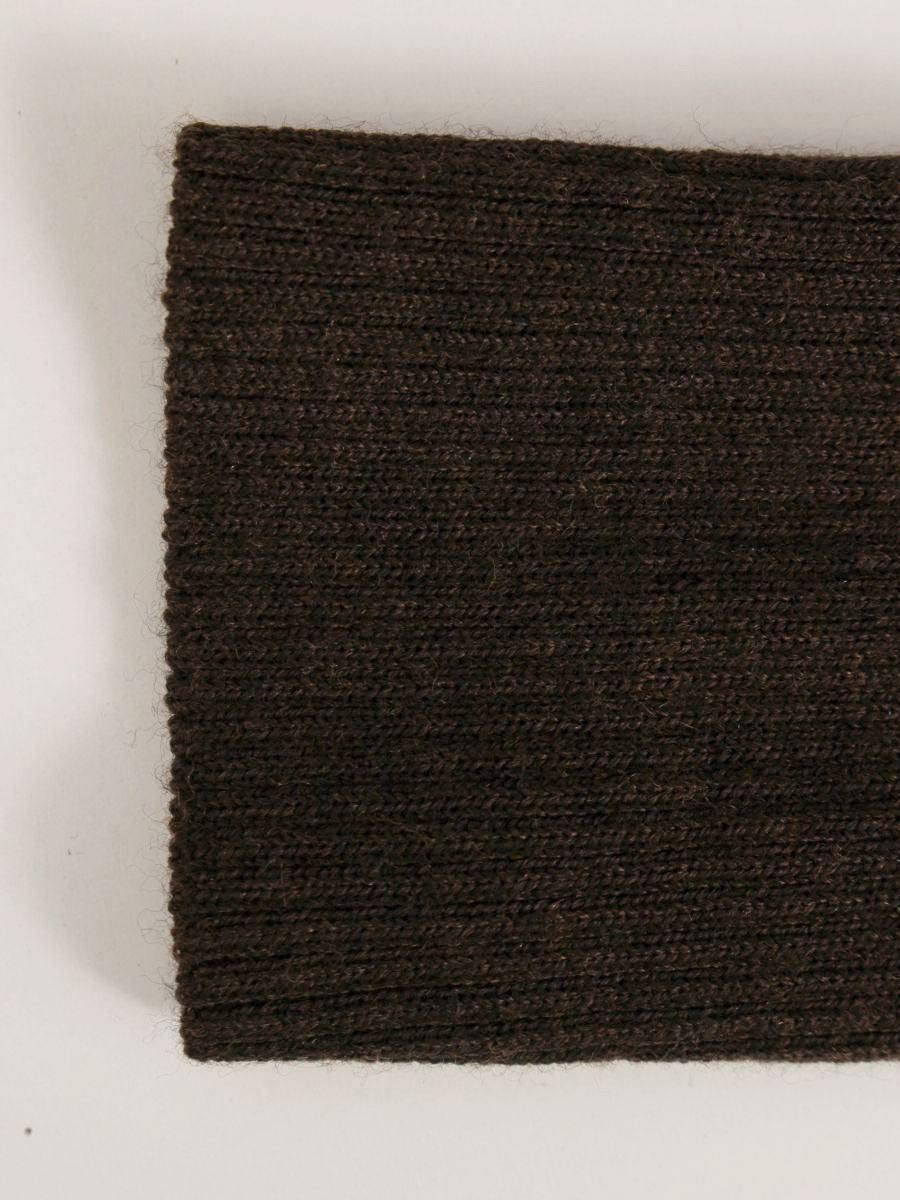 エムズグレイシー 111604 ワンピース 38 ブラウン 袖ニット 切替 フラワーモチーフ リボン ITQV4QAHG2A6