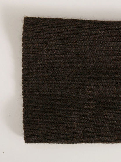 エムズグレイシー 111604 ワンピース 38 ブラウン 袖ニット 切替 フラワーモチーフ リボン ITQV4QAHG2A6