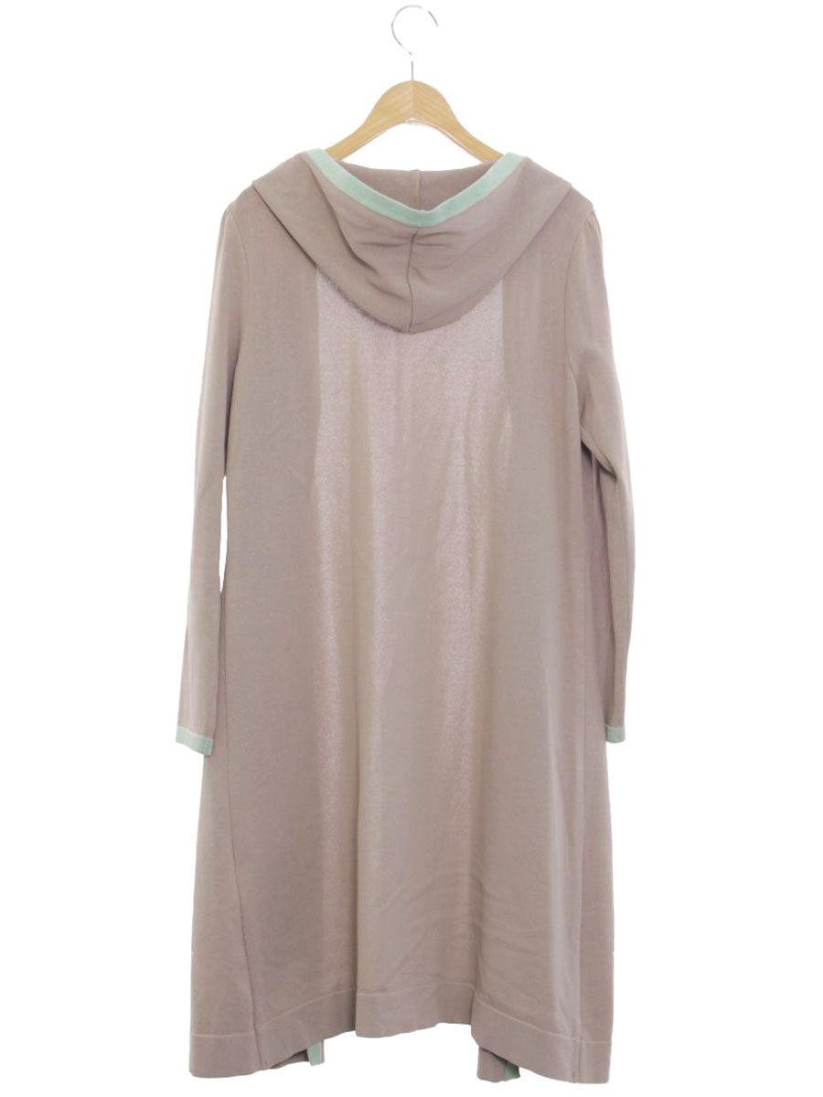 ルネ basic 5912120 カーディガン 38 グレージュ カメリアボタン ロング フード ITS9SB8HTMDK