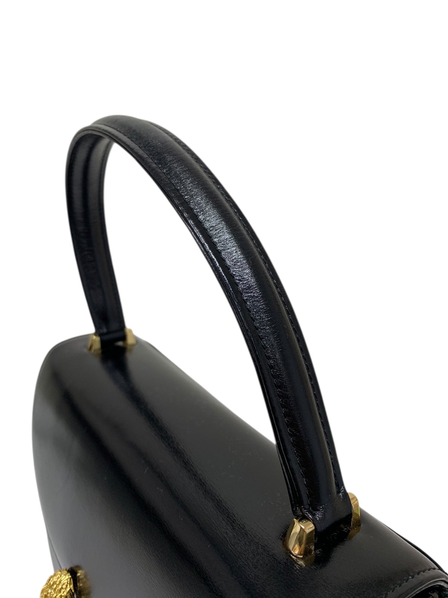 和光 ハンドバッグ ブラック レザー IT6W1BKJP8KK