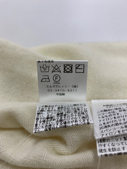エムズグレイシー フラワーモチーフインターシャニット 418628 38 アイボリー ITVM5TXKSIFI