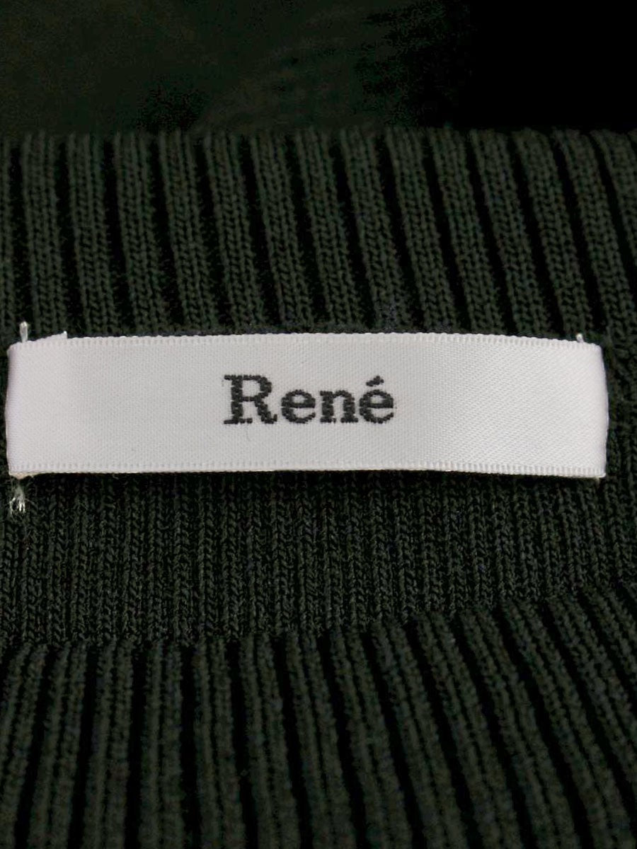 ルネ 6912780 ワンピース 36 ブラック ニット ロールカラー IT18RPPQXJFW