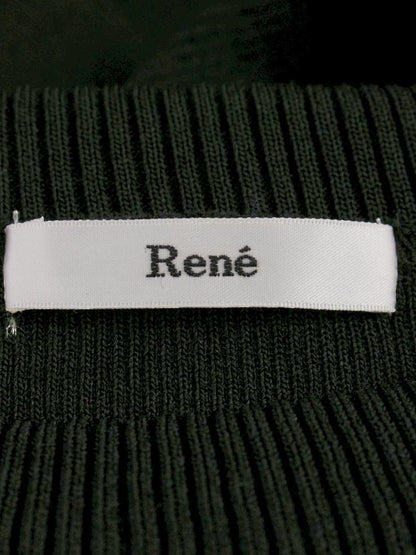 ルネ 6912780 ワンピース 36 ブラック ニット ロールカラー IT18RPPQXJFW