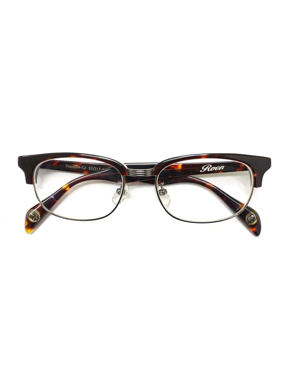 ロエン roen004-C2 メガネ ブラウン コンビフレーム ブロウ べっ甲柄 IT6N9BN1RNBE